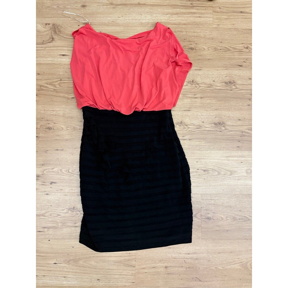 Sangria Coral Two Tone Dress